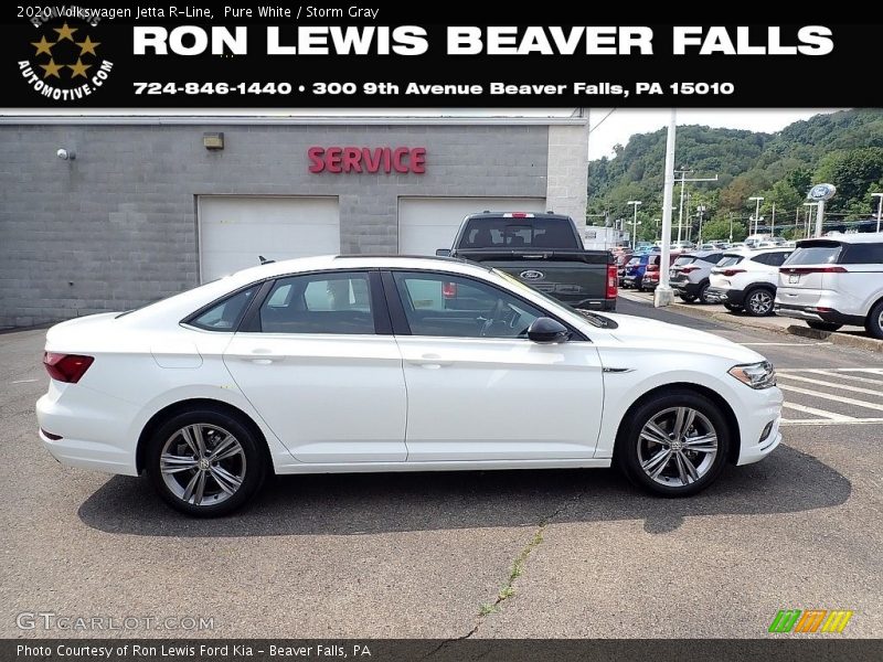 Pure White / Storm Gray 2020 Volkswagen Jetta R-Line