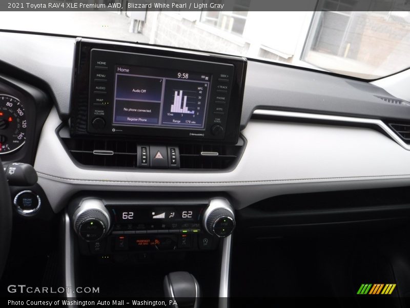 Blizzard White Pearl / Light Gray 2021 Toyota RAV4 XLE Premium AWD