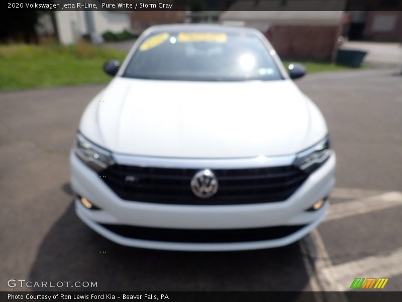 Pure White / Storm Gray 2020 Volkswagen Jetta R-Line