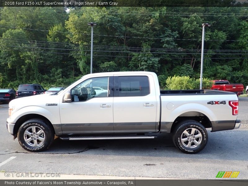 Ingot Silver / Earth Gray 2018 Ford F150 XLT SuperCrew 4x4