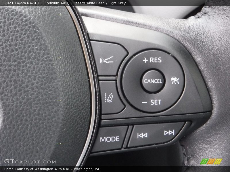 Blizzard White Pearl / Light Gray 2021 Toyota RAV4 XLE Premium AWD