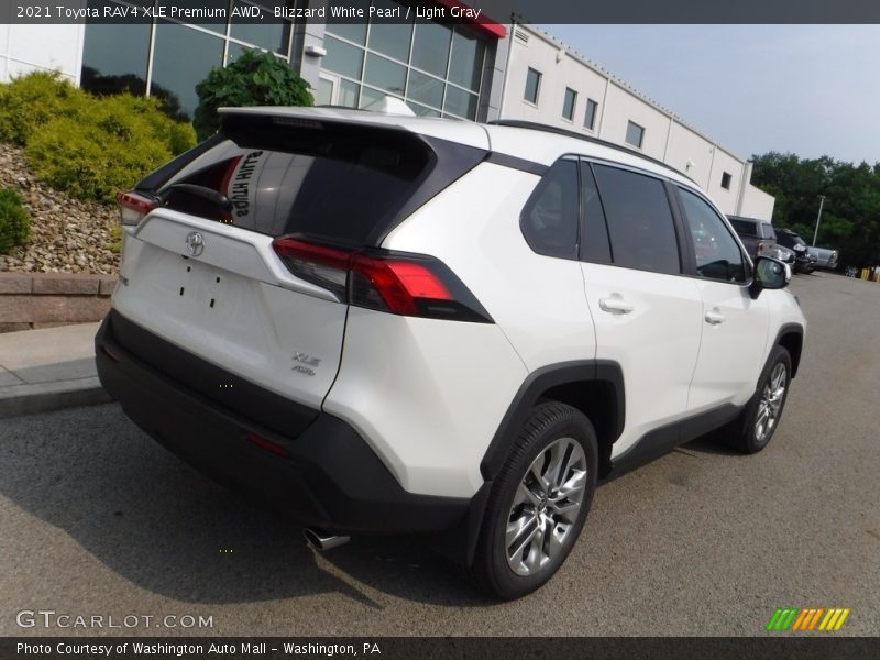Blizzard White Pearl / Light Gray 2021 Toyota RAV4 XLE Premium AWD