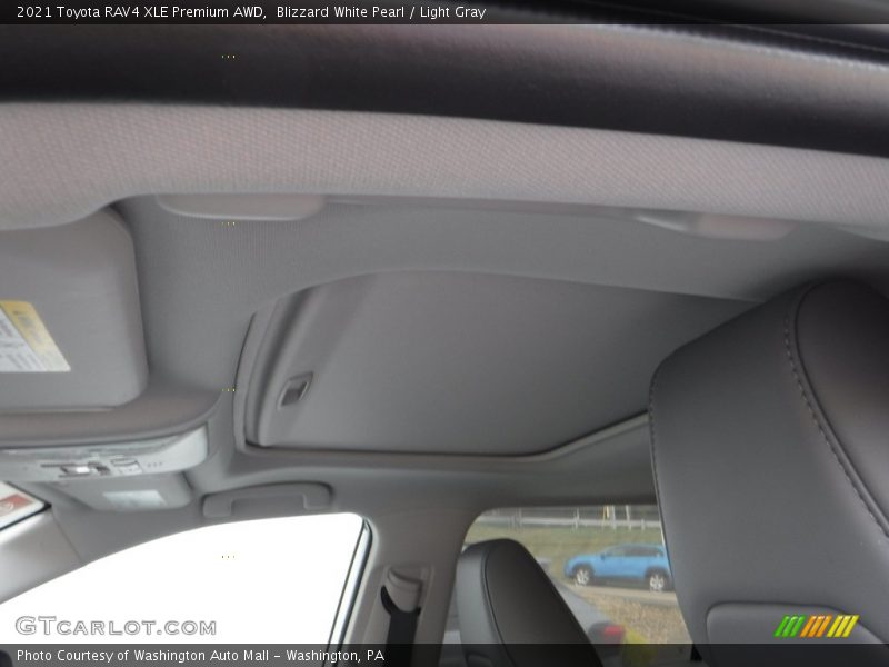 Blizzard White Pearl / Light Gray 2021 Toyota RAV4 XLE Premium AWD