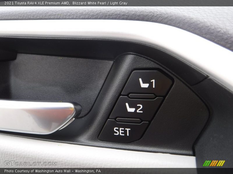 Blizzard White Pearl / Light Gray 2021 Toyota RAV4 XLE Premium AWD