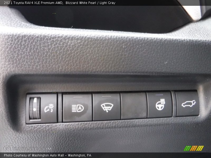 Blizzard White Pearl / Light Gray 2021 Toyota RAV4 XLE Premium AWD