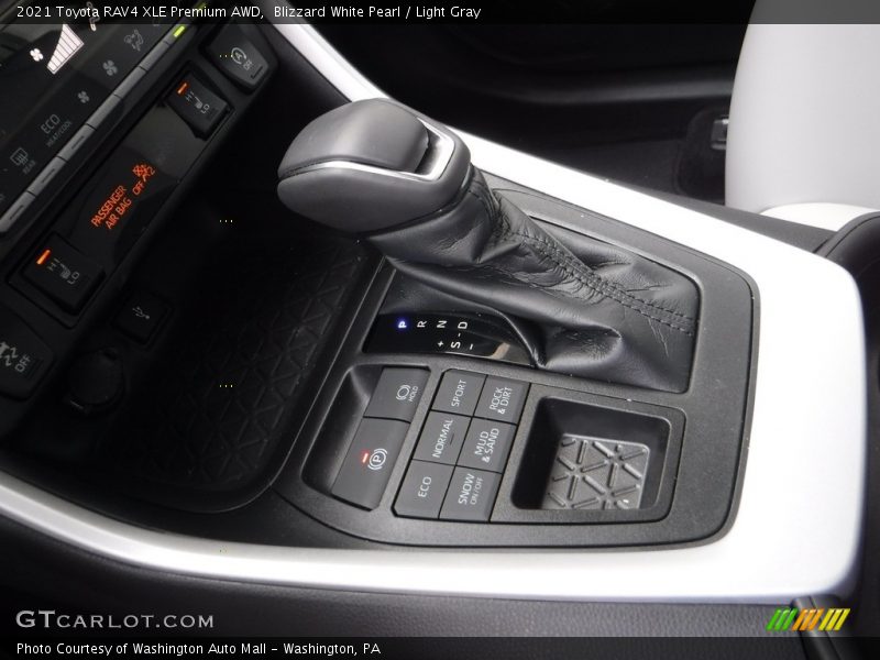 Blizzard White Pearl / Light Gray 2021 Toyota RAV4 XLE Premium AWD