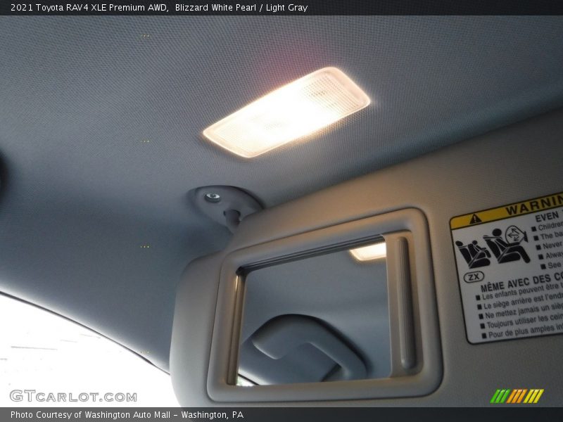 Blizzard White Pearl / Light Gray 2021 Toyota RAV4 XLE Premium AWD