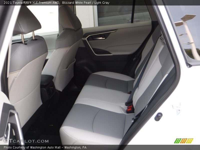 Blizzard White Pearl / Light Gray 2021 Toyota RAV4 XLE Premium AWD