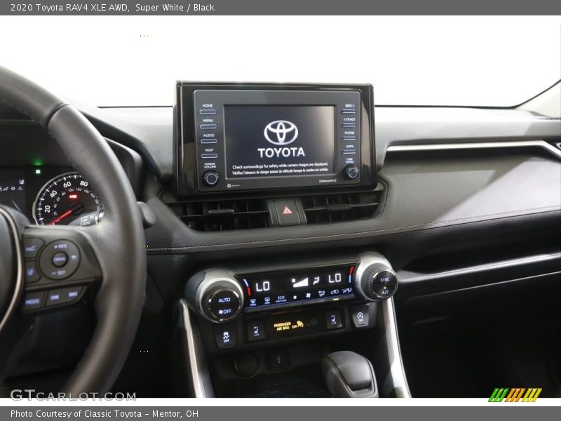 Super White / Black 2020 Toyota RAV4 XLE AWD