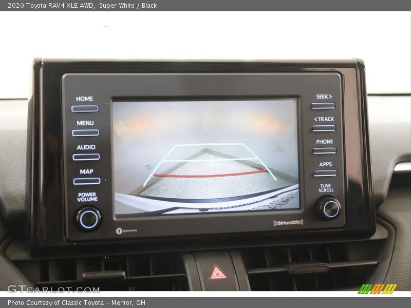 Super White / Black 2020 Toyota RAV4 XLE AWD