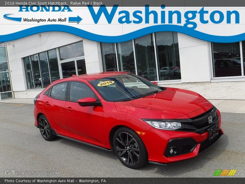 Rallye Red / Black 2019 Honda Civic Sport Hatchback