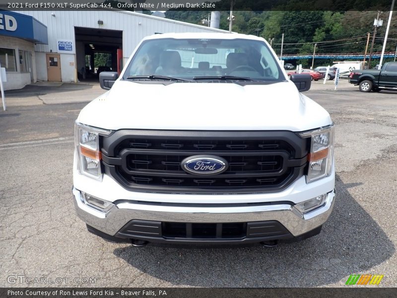 Oxford White / Medium Dark Slate 2021 Ford F150 XLT SuperCab 4x4