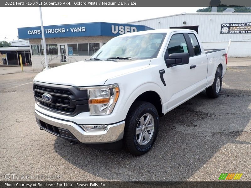 Oxford White / Medium Dark Slate 2021 Ford F150 XLT SuperCab 4x4