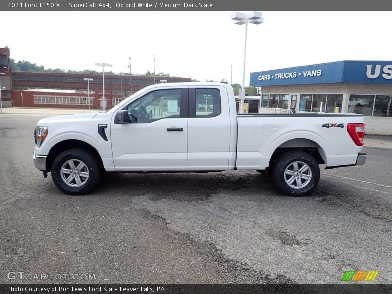 Oxford White / Medium Dark Slate 2021 Ford F150 XLT SuperCab 4x4