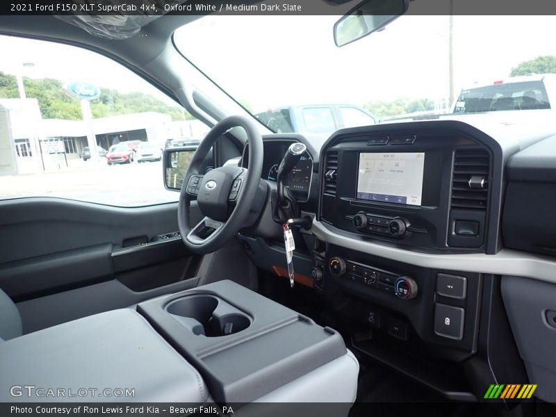 Oxford White / Medium Dark Slate 2021 Ford F150 XLT SuperCab 4x4