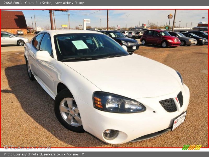 Ivory White / Ebony 2008 Pontiac Grand Prix Sedan