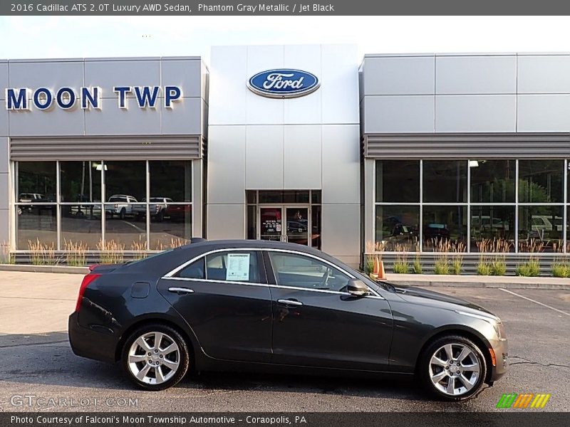 Phantom Gray Metallic / Jet Black 2016 Cadillac ATS 2.0T Luxury AWD Sedan