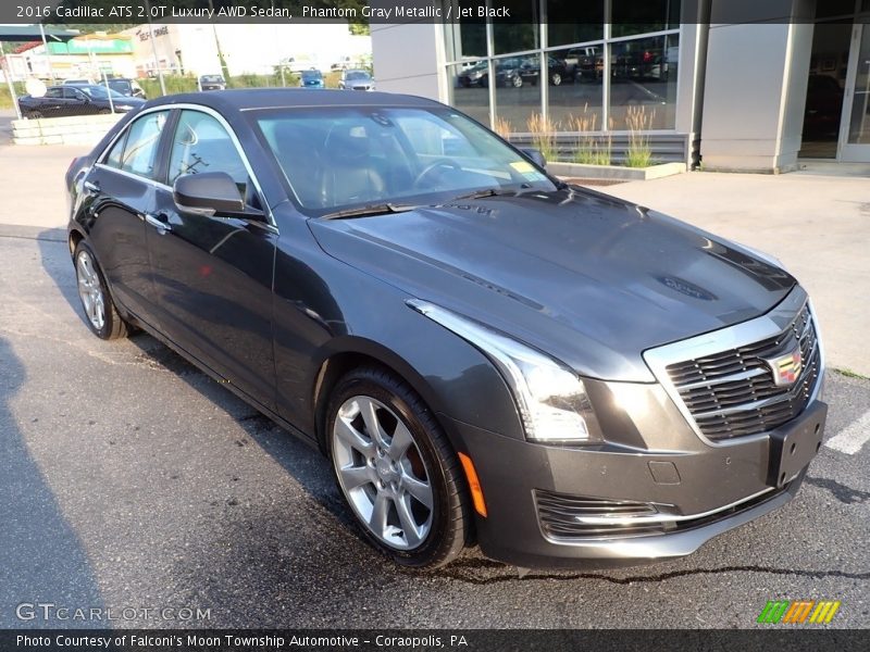 Phantom Gray Metallic / Jet Black 2016 Cadillac ATS 2.0T Luxury AWD Sedan