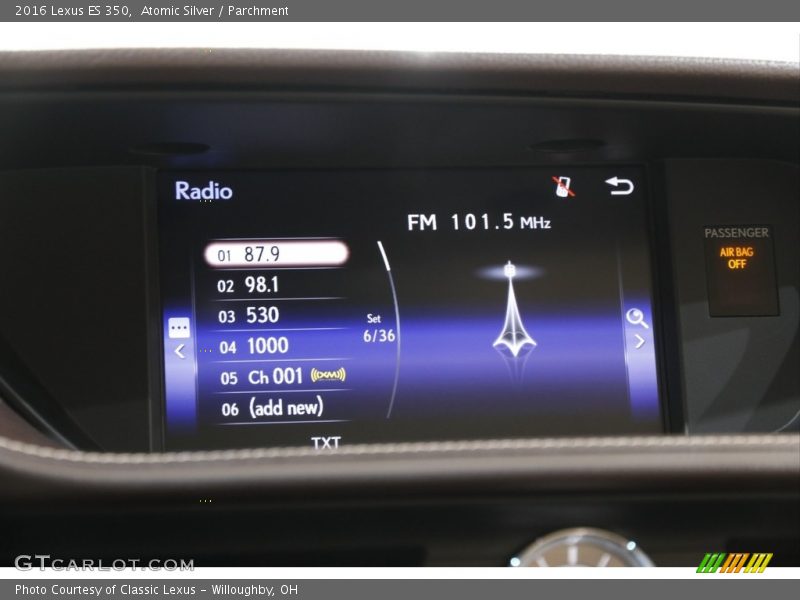 Atomic Silver / Parchment 2016 Lexus ES 350