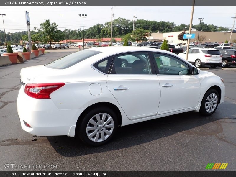 Aspen White / Charcoal 2017 Nissan Sentra SV