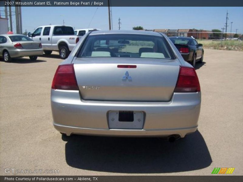 Platinum Beige Pearl / Beige 2007 Mitsubishi Galant ES