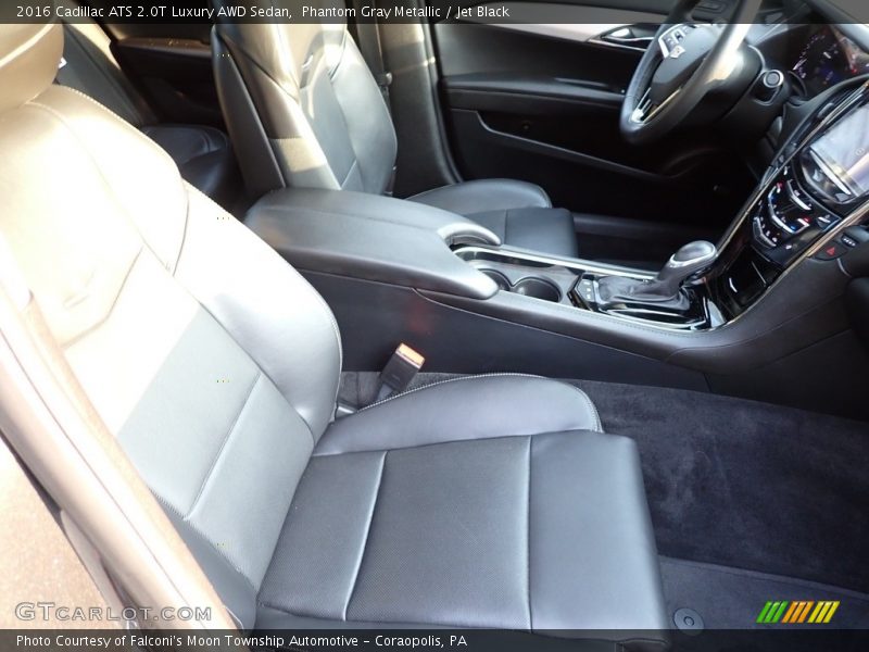 Phantom Gray Metallic / Jet Black 2016 Cadillac ATS 2.0T Luxury AWD Sedan