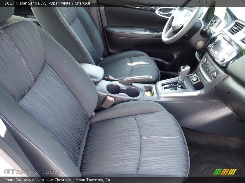 Aspen White / Charcoal 2017 Nissan Sentra SV