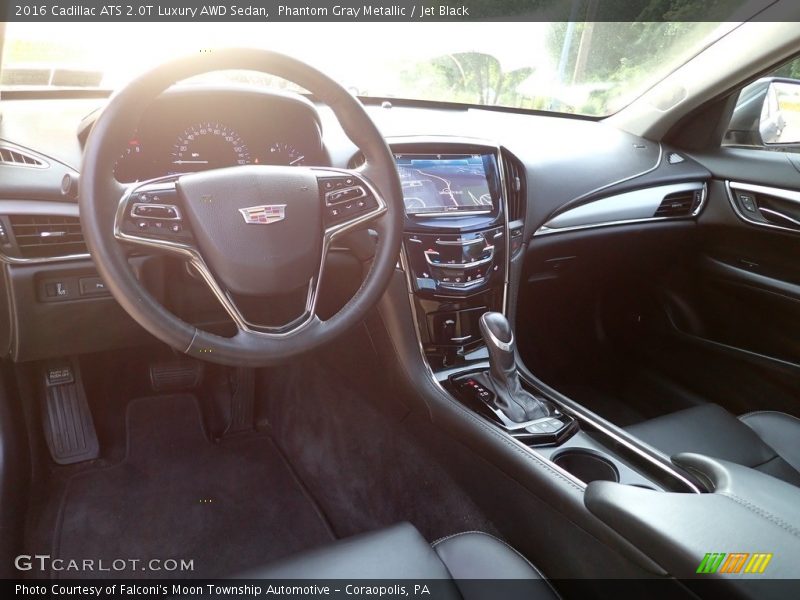 Phantom Gray Metallic / Jet Black 2016 Cadillac ATS 2.0T Luxury AWD Sedan
