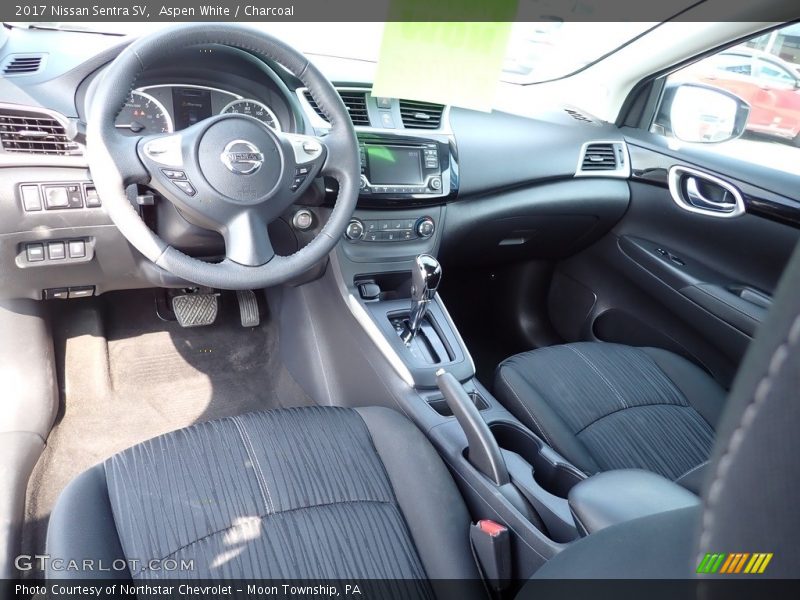 Aspen White / Charcoal 2017 Nissan Sentra SV