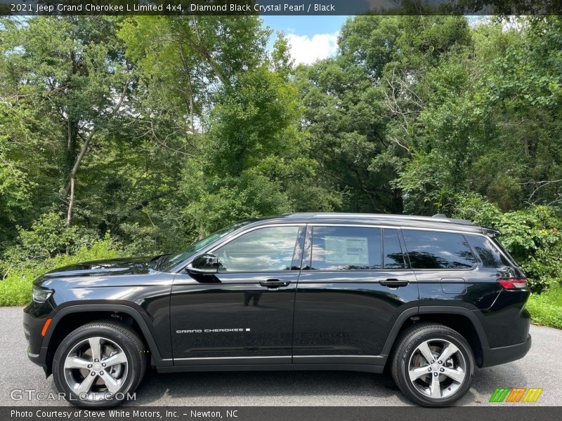 Diamond Black Crystal Pearl / Black 2021 Jeep Grand Cherokee L Limited 4x4