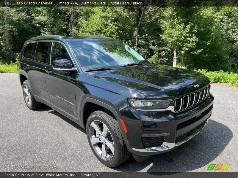 Diamond Black Crystal Pearl / Black 2021 Jeep Grand Cherokee L Limited 4x4