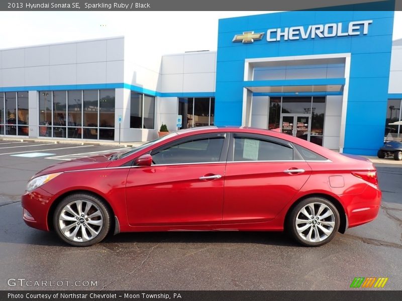 Sparkling Ruby / Black 2013 Hyundai Sonata SE