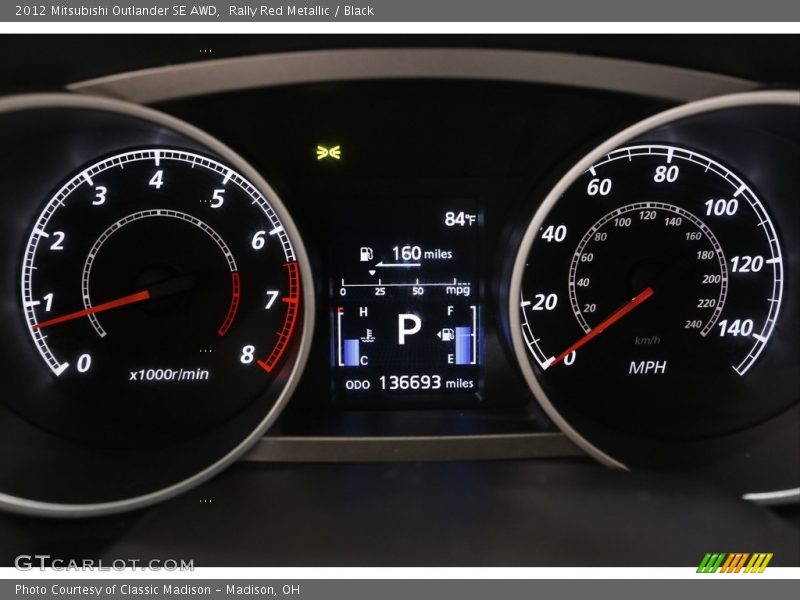 Rally Red Metallic / Black 2012 Mitsubishi Outlander SE AWD