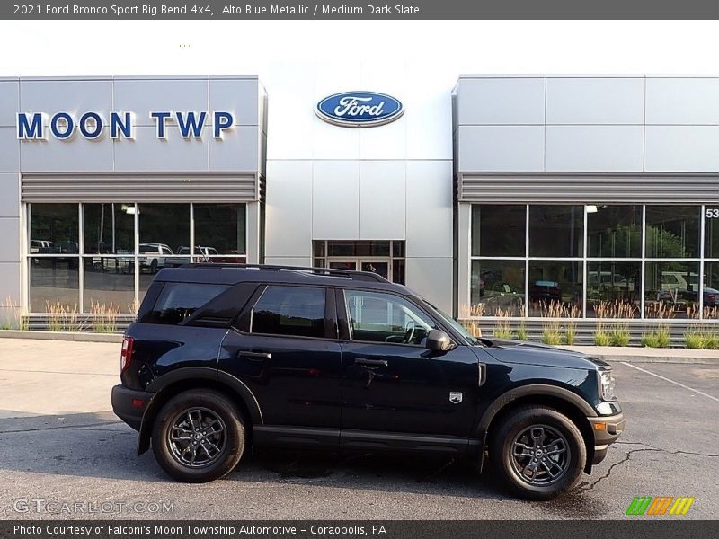 Alto Blue Metallic / Medium Dark Slate 2021 Ford Bronco Sport Big Bend 4x4