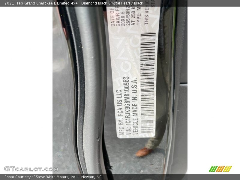 Diamond Black Crystal Pearl / Black 2021 Jeep Grand Cherokee L Limited 4x4