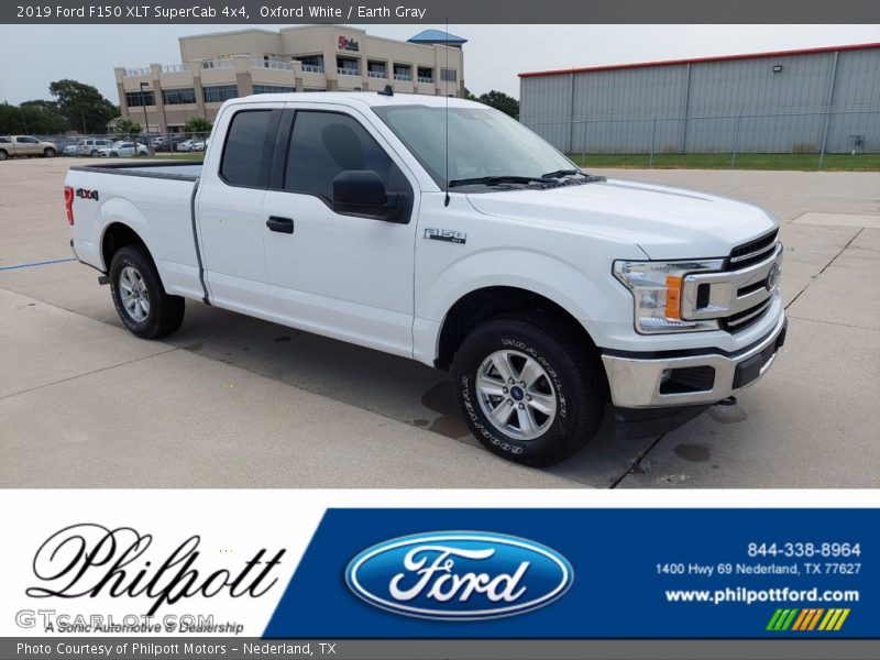 Oxford White / Earth Gray 2019 Ford F150 XLT SuperCab 4x4