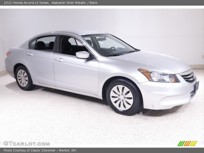 Alabaster Silver Metallic / Black 2012 Honda Accord LX Sedan