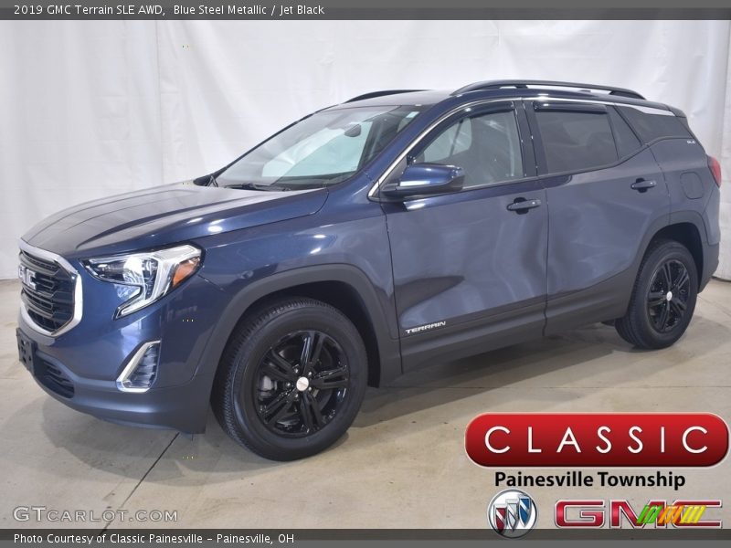 Blue Steel Metallic / Jet Black 2019 GMC Terrain SLE AWD