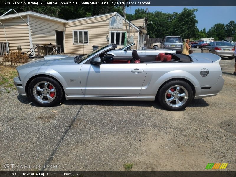 Satin Silver Metallic / Red/Dark Charcoal 2006 Ford Mustang GT Deluxe Convertible