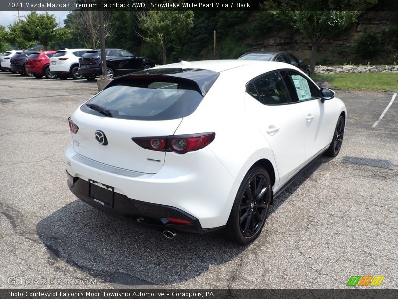 Snowflake White Pearl Mica / Black 2021 Mazda Mazda3 Premium Hatchback AWD