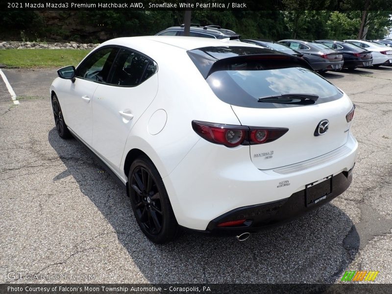 Snowflake White Pearl Mica / Black 2021 Mazda Mazda3 Premium Hatchback AWD