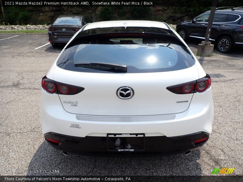 Snowflake White Pearl Mica / Black 2021 Mazda Mazda3 Premium Hatchback AWD