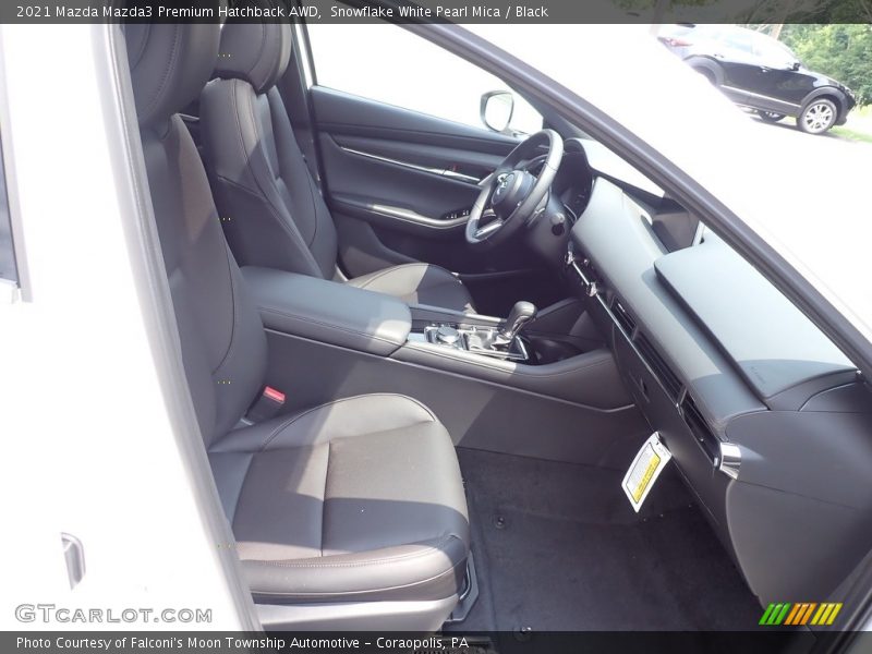 Snowflake White Pearl Mica / Black 2021 Mazda Mazda3 Premium Hatchback AWD
