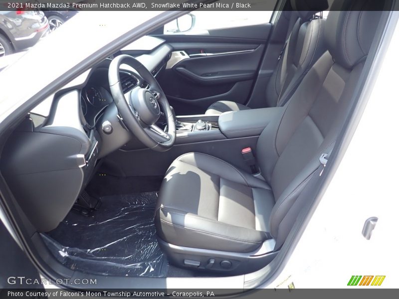 Snowflake White Pearl Mica / Black 2021 Mazda Mazda3 Premium Hatchback AWD