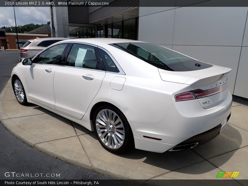 White Platinum / Cappuccino 2016 Lincoln MKZ 2.0 AWD