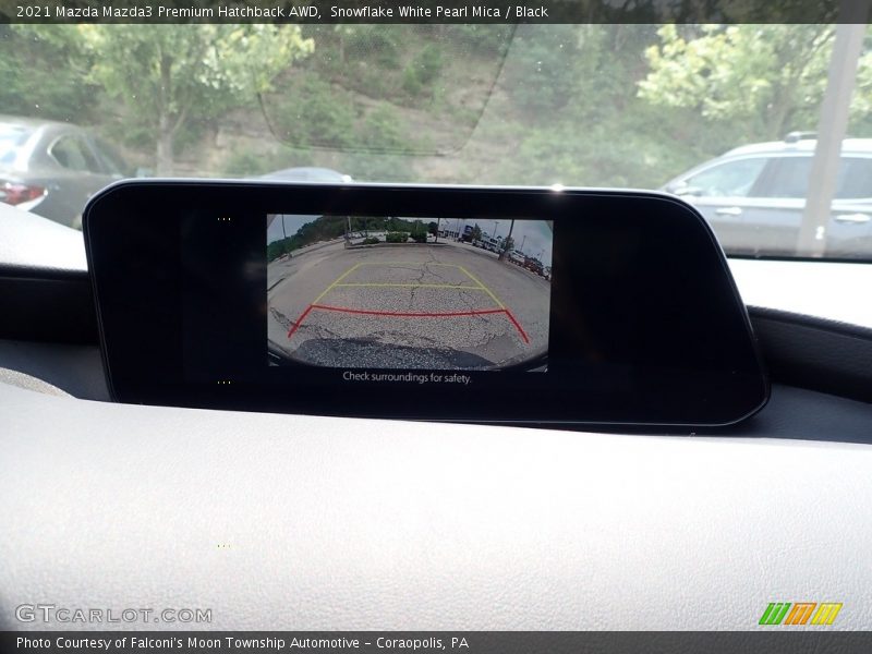 Snowflake White Pearl Mica / Black 2021 Mazda Mazda3 Premium Hatchback AWD