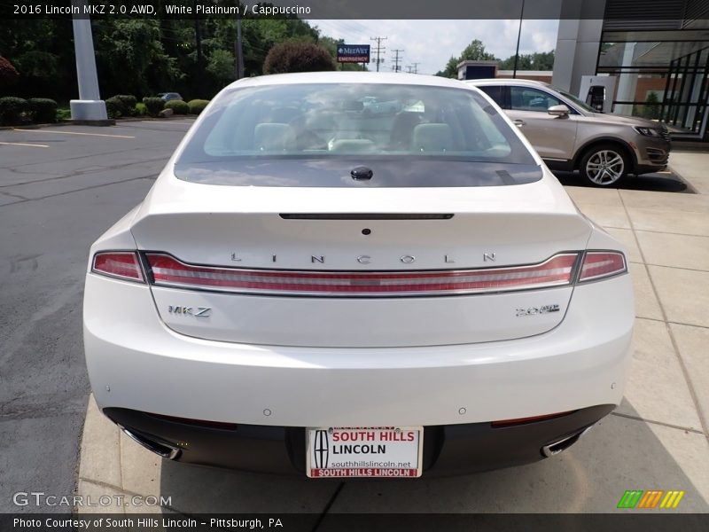 White Platinum / Cappuccino 2016 Lincoln MKZ 2.0 AWD