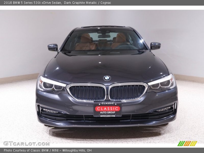 Dark Graphite Metallic / Cognac 2018 BMW 5 Series 530i xDrive Sedan