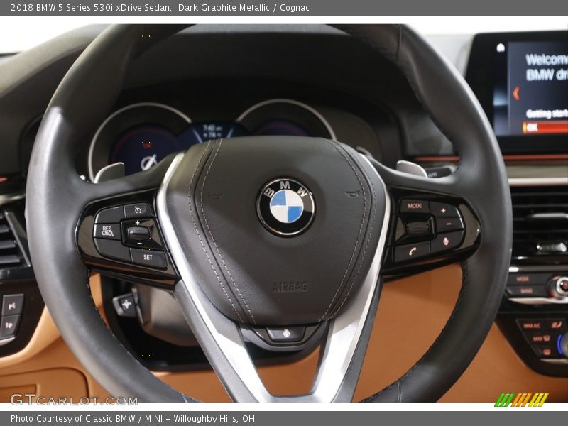 Dark Graphite Metallic / Cognac 2018 BMW 5 Series 530i xDrive Sedan