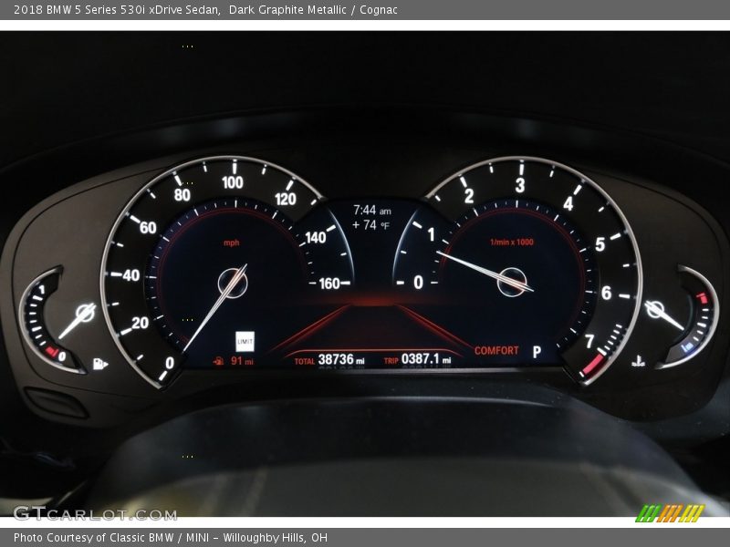 Dark Graphite Metallic / Cognac 2018 BMW 5 Series 530i xDrive Sedan